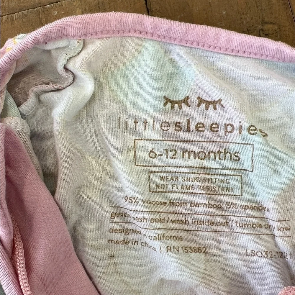 Little Sleepies mermaid scales bamboo zippy 6-12 months